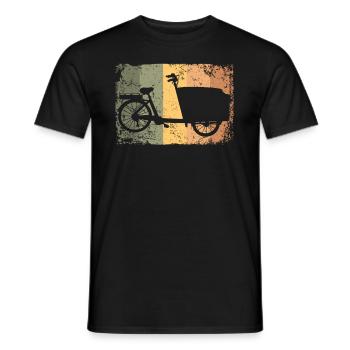 Lastenfahrrad Lastenrad Cargo Bike Cargobike - Men's T-Shirt - black - Front - AI Model Male 178 light (178cm)