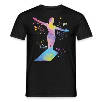 Plongeon, Plongeon synchronisé, Saut artistique - T-shirt homme - noir - Devant - AI Model Male 178 light (178cm)