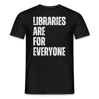 Les bibliothèques s’adressent à tous les amoureux des livres - T-shirt homme - noir - Devant - AI Model Male 178 light (178cm)