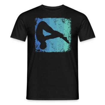 Synchronized Water Diver High Diver - Men's T-Shirt - black - Front - AI Model Male 178 light (178cm)