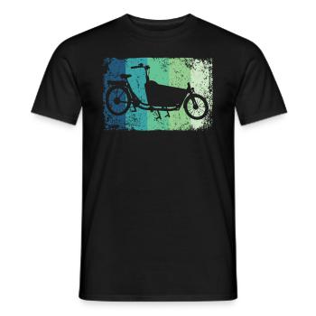 Lastenfahrrad Lastenrad Vélo Cargo Cargobike - T-shirt homme - noir - Devant - AI Model Male 178 light (178cm)