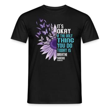 Suicide Prevention Awareness - Men's T-Shirt - black - Front - AI Model Male 178 light (178cm)