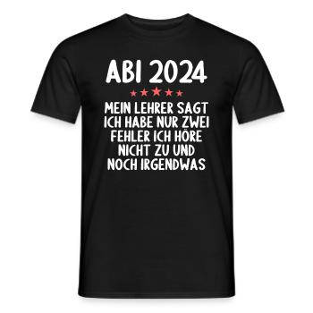Abitur Junge Mädchen Abi Abitur 2024 - Männer T-Shirt - Schwarz - Vorne - AI Model Male 178 light (178cm)