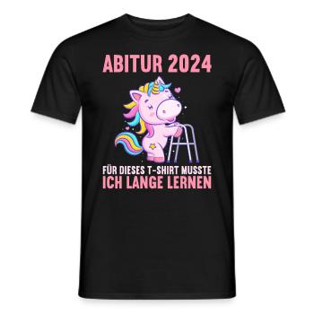 Abitur Junge Mädchen Abi Abitur 2024 - Männer T-Shirt - Schwarz - Vorne - AI Model Male 178 light (178cm)