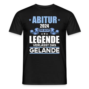 Abitur Junge Mädchen Abi Abitur 2024 - Männer T-Shirt - Schwarz - Vorne - AI Model Male 178 light (178cm)