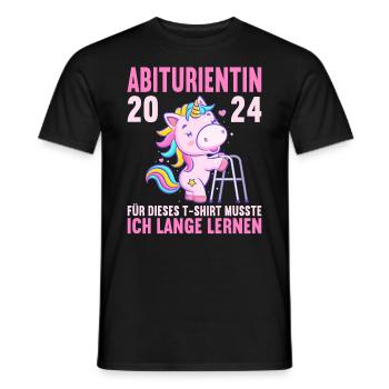 Abitur Junge Mädchen Abi Abitur 2024 - Männer T-Shirt - Schwarz - Vorne - AI Model Male 178 light (178cm)