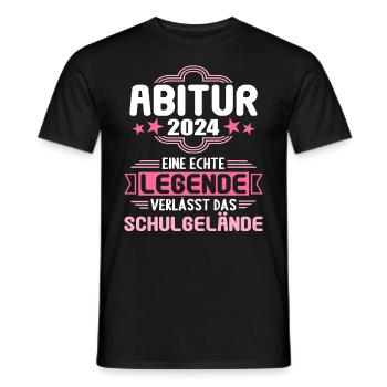 Abitur Junge Mädchen Abi Abitur 2024 - Männer T-Shirt - Schwarz - Vorne - AI Model Male 178 light (178cm)