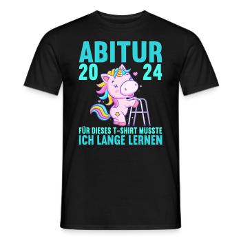 Abitur Junge Mädchen Abi Abitur 2024 - Männer T-Shirt - Schwarz - Vorne - AI Model Male 178 light (178cm)