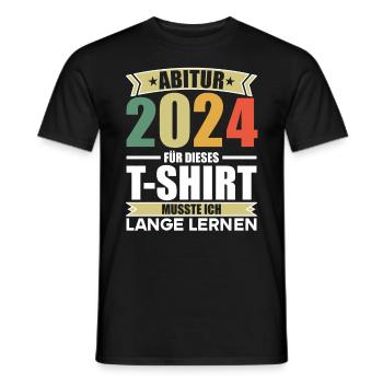 Abitur Junge Mädchen Abi Abitur 2024 - Männer T-Shirt - Schwarz - Vorne - AI Model Male 178 light (178cm)