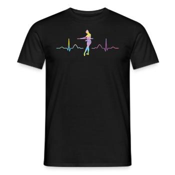 Ballett Tänzer Herzschlag Ekg Ballerina - Männer T-Shirt - Schwarz - Vorne - AI Model Male 178 light (178cm)
