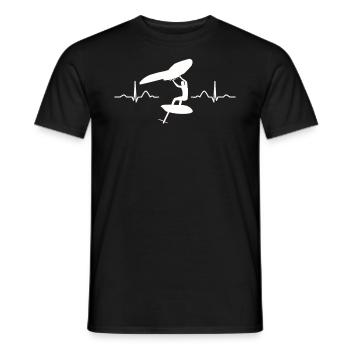 Flügel Surfer Wingsurfing Retro Folie Flügel - Männer T-Shirt - Schwarz - Vorne - AI Model Male 178 light (178cm)