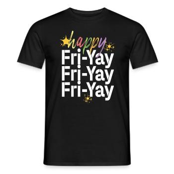 Joyeux Fri Yay Enseignant Week-end Drôle Mème - T-shirt homme - noir - Devant - AI Model Male 178 light (178cm)