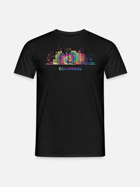 Columbusite Skyline Columbus - Männer T-Shirt - Schwarz