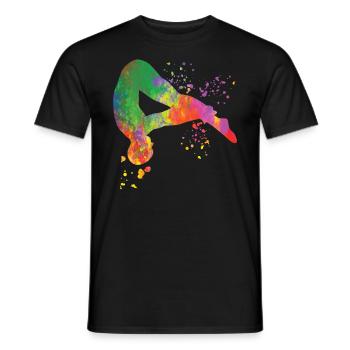 Synchronized Water Diver High Diver - Men's T-Shirt - black - Front - AI Model Male 178 light (178cm)