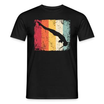 Synchronized Water Diver High Diver - Men's T-Shirt - black - Front - AI Model Male 178 light (178cm)