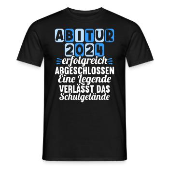 Abitur Junge Mädchen Abi Abitur 2024 - Männer T-Shirt - Schwarz - Vorne - AI Model Male 178 light (178cm)
