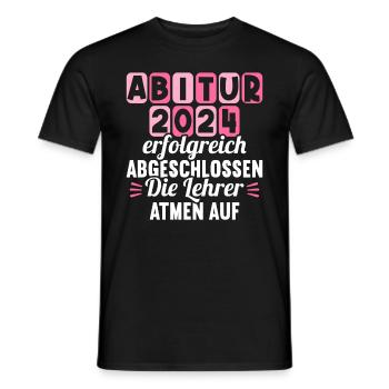 Abitur Junge Mädchen Abi Abitur 2024 - Männer T-Shirt - Schwarz - Vorne - AI Model Male 178 light (178cm)