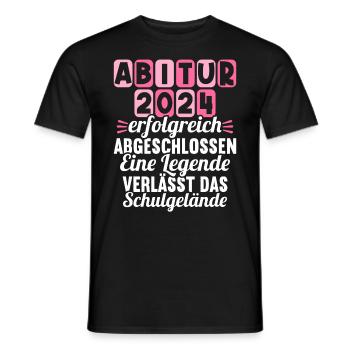 Abitur Junge Mädchen Abi Abitur 2024 - Männer T-Shirt - Schwarz - Vorne - AI Model Male 178 light (178cm)