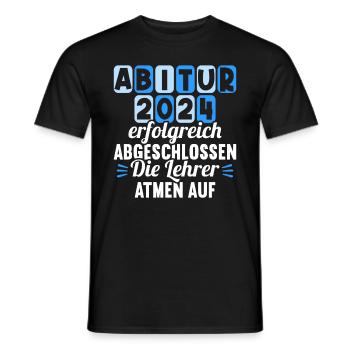Abitur Junge Mädchen Abi Abitur 2024 - Männer T-Shirt - Schwarz - Vorne - AI Model Male 178 light (178cm)