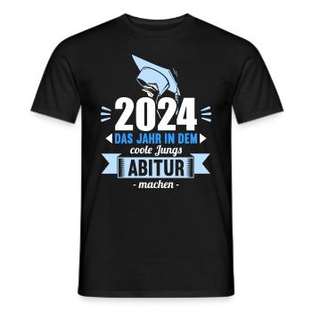 Abitur Junge Mädchen Abi Abitur 2024 - Männer T-Shirt - Schwarz - Vorne - AI Model Male 178 light (178cm)
