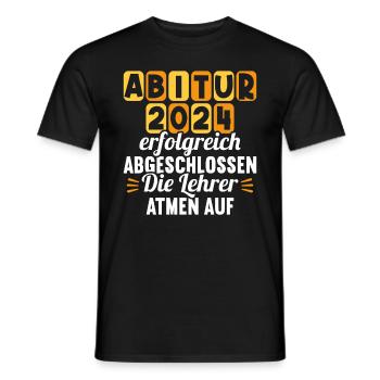 Abitur Junge Mädchen Abi Abitur 2024 - Männer T-Shirt - Schwarz - Vorne - AI Model Male 178 light (178cm)