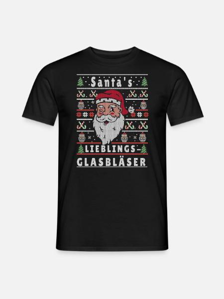 Ugly Weihnachten SANTAS LIEBLINGS Glasbläser - Männer T-Shirt - Schwarz