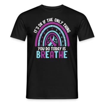 Sensibilisation à la prévention du suicide - T-shirt homme - noir - Devant - AI Model Male 178 light (178cm)
