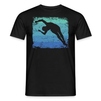 Plongeon, Saut artistique, Plongeon synchronisé - T-shirt homme - noir - Devant - AI Model Male 178 light (178cm)