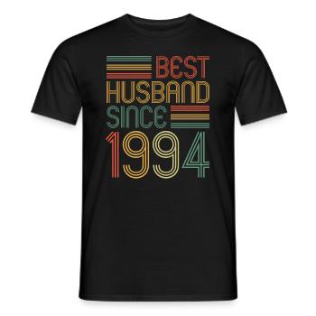 Best husband since 1994 30th wedding anniversary - Men's T-Shirt - black - Front - AI Model Male 178 light (178cm)