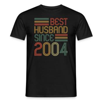 Best husband since 2004 20th wedding anniversary - Men's T-Shirt - black - Front - AI Model Male 178 light (178cm)