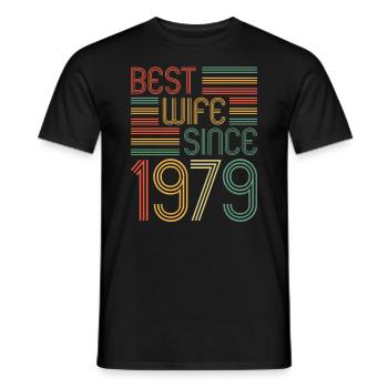 Meilleure épouse depuis 1979 45e anniversaire de mariage - T-shirt homme - noir - Devant - AI Model Male 178 light (178cm)