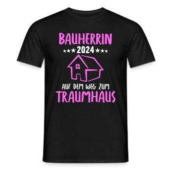 En route vers le constructeur de maisons de rêve 2024 - T-shirt homme - noir - Devant - AI Model Male 178 light (178cm)