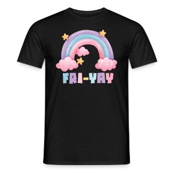 Fri Yay Enseignants Ambiance du week-end de l’école - T-shirt homme - noir - Devant - AI Model Male 178 light (178cm)