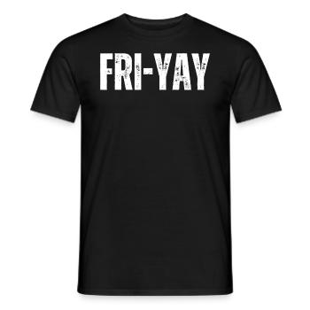 Fri Yay Enseignants Ambiance du week-end de l’école - T-shirt homme - noir - Devant - AI Model Male 178 light (178cm)