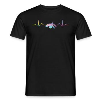Ballett Tänzer Herzschlag Ekg Ballerina - Männer T-Shirt - Schwarz - Vorne - AI Model Male 178 light (178cm)