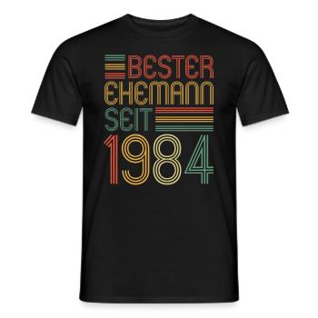 Meilleur mari depuis 1984 40e anniversaire de mariage - T-shirt homme - noir - Devant - AI Model Male 178 light (178cm)
