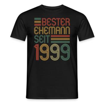 Best husband since 1999 25th wedding anniversary - Men's T-Shirt - black - Front - AI Model Male 178 light (178cm)