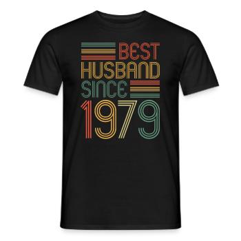 Meilleur mari depuis 1979 45e anniversaire de mariage - T-shirt homme - noir - Devant - AI Model Male 178 light (178cm)