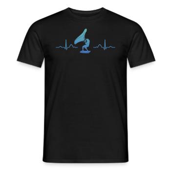 Flügel Surfer Wingsurfing Retro Folie Flügel - Männer T-Shirt - Schwarz - Vorne - AI Model Male 178 light (178cm)