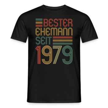 Meilleur mari depuis 1979 45e anniversaire de mariage - T-shirt homme - noir - Devant - AI Model Male 178 light (178cm)