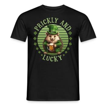 Hérisson de la Saint-Patrick - T-shirt homme - noir - Devant - AI Model Male 178 light (178cm)