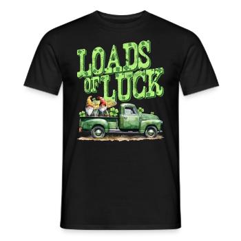 St. Patrick's Day: Jede Menge Glück - Männer T-Shirt - Schwarz - Vorne - AI Model Male 178 light (178cm)