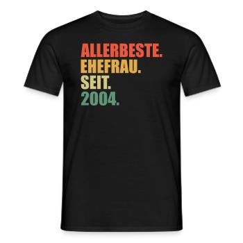 Best wife since 2004 20th wedding anniversary - Men's T-Shirt - black - Front - AI Model Male 178 light (178cm)