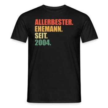 Best husband since 2004 20th wedding anniversary - Men's T-Shirt - black - Front - AI Model Male 178 light (178cm)