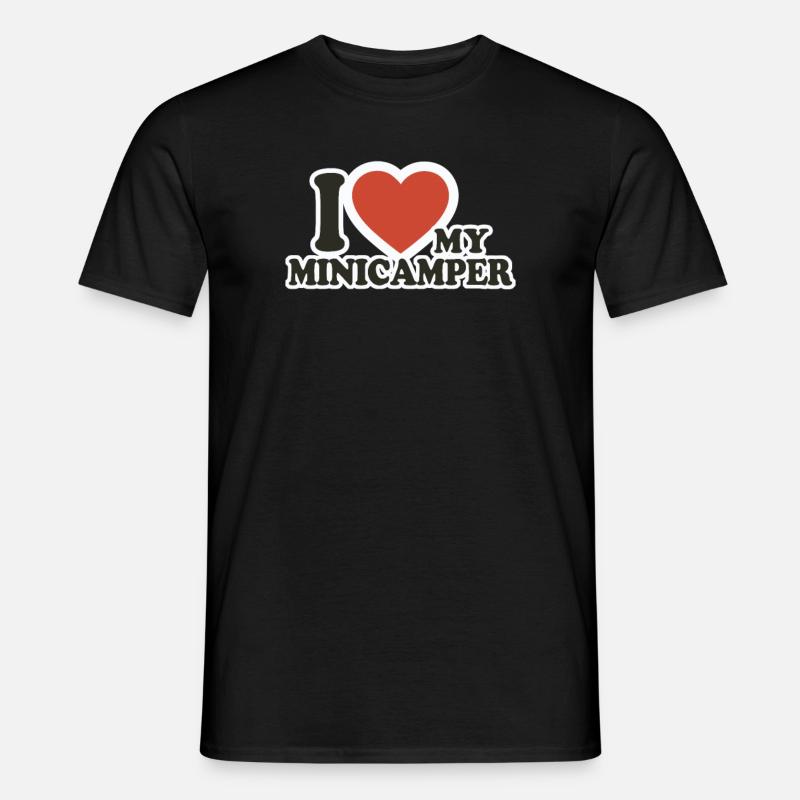 Minicamper Love Camping-Camper Microcamper - Männer T-Shirt - Schwarz