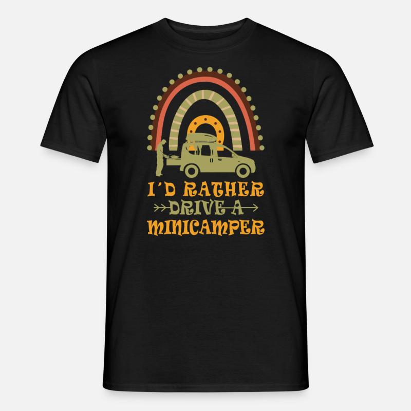 Minicamper Hobby Camping-Camper Microcamper - Männer T-Shirt - Schwarz
