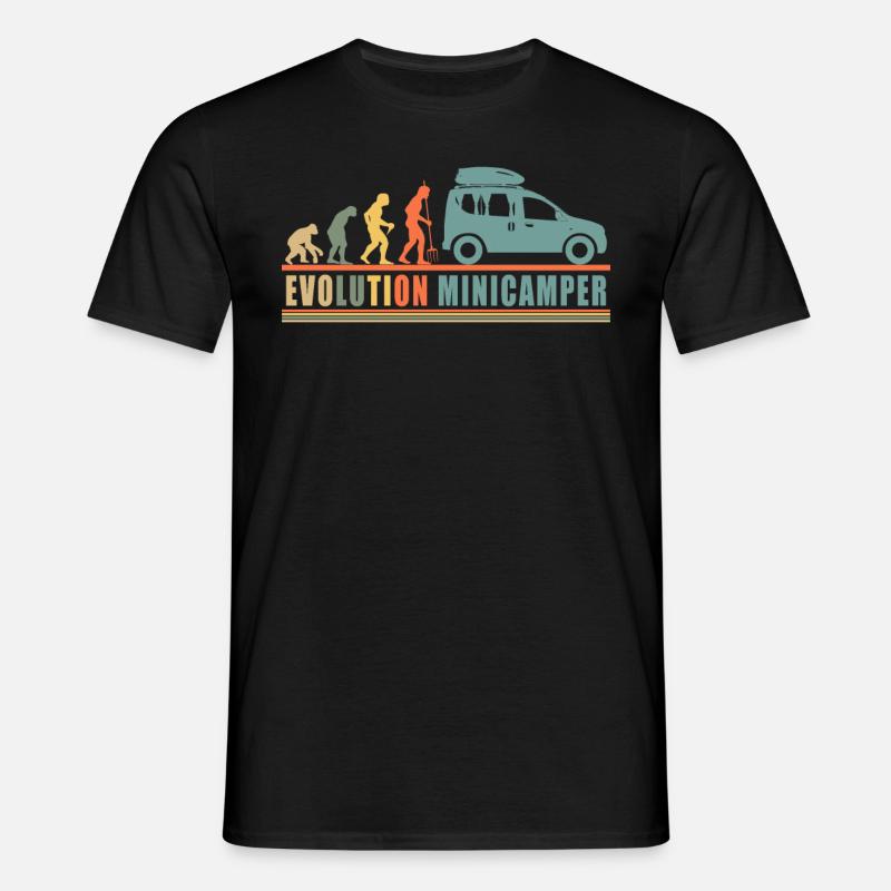 Evolution Minicamper Camping-Camping-Camping - T-shirt Homme - noir