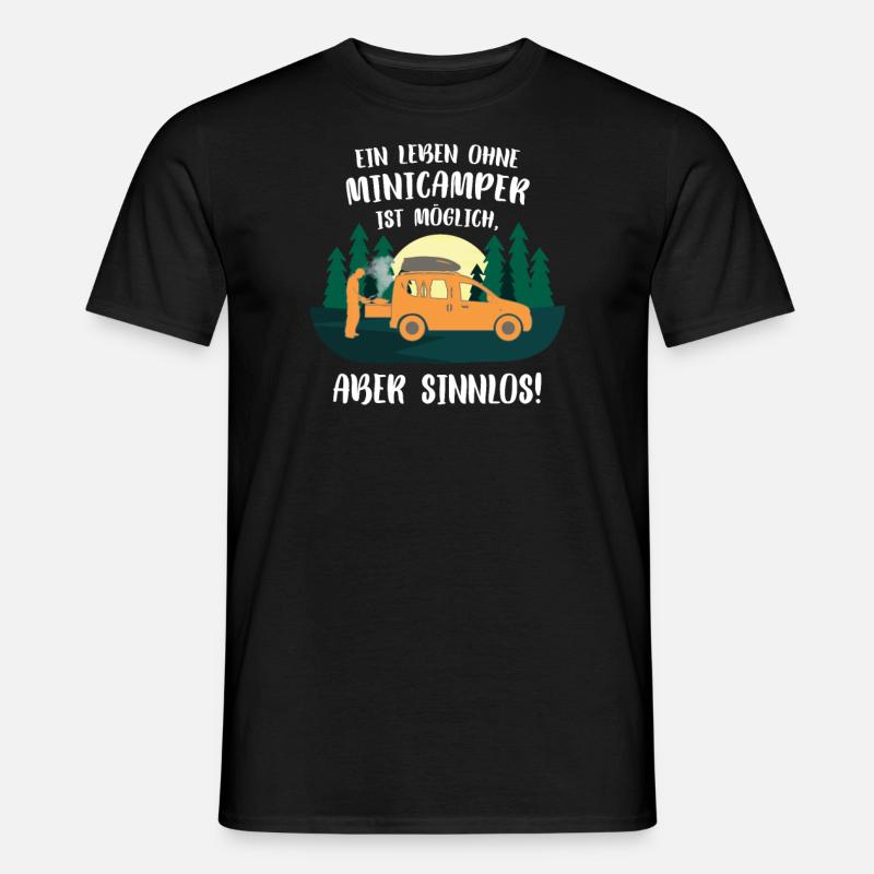 Minicamper SENSELESS Camping-Camper Microcamper - Men’s T-shirt - black