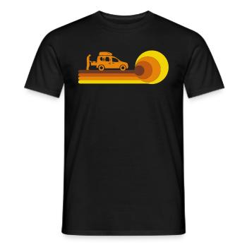 Vintage Camper Camping Camper Microcamper - Men's T-Shirt - black - Front - AI Model Male 178 light (178cm)
