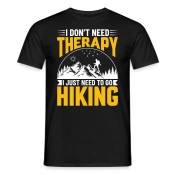 Je n’ai pas besoin de thérapie, j’ai juste besoin d’aller faire de la randonnée - T-shirt homme - noir - Devant - AI Model Male 178 light (178cm)